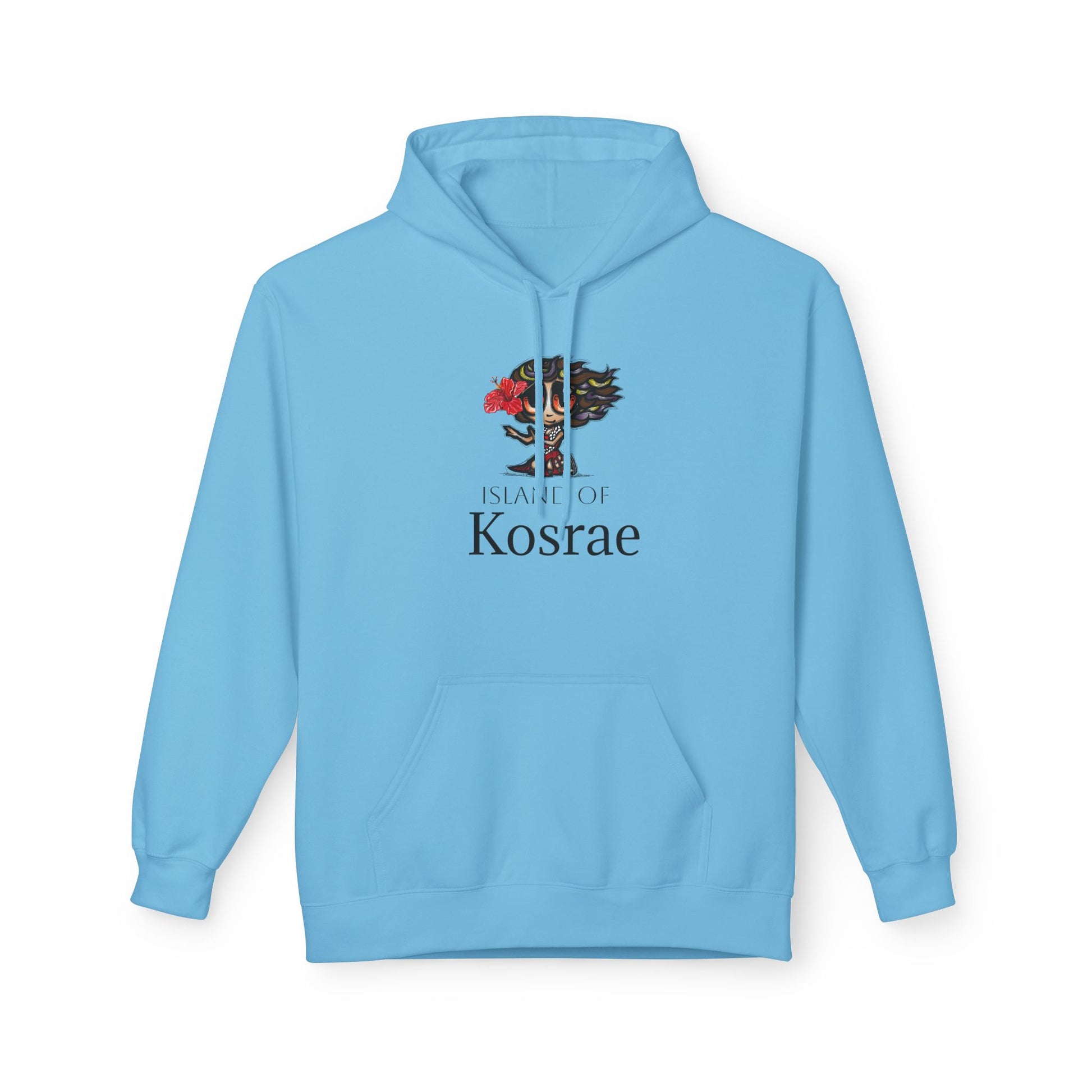 Kosrae Island Hoodie — Tropical Floral Island Graphic Sweatshirt