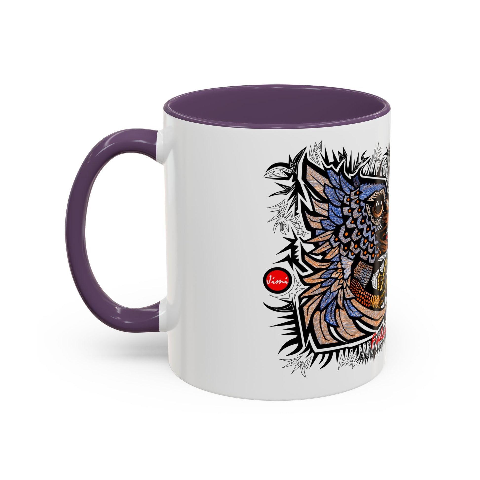 Vibrant Mythical Creatures Coffee Mug - Artistic Accent, Gift for Coffee Lovers, Colorful Design for Home Decor, Unique Present