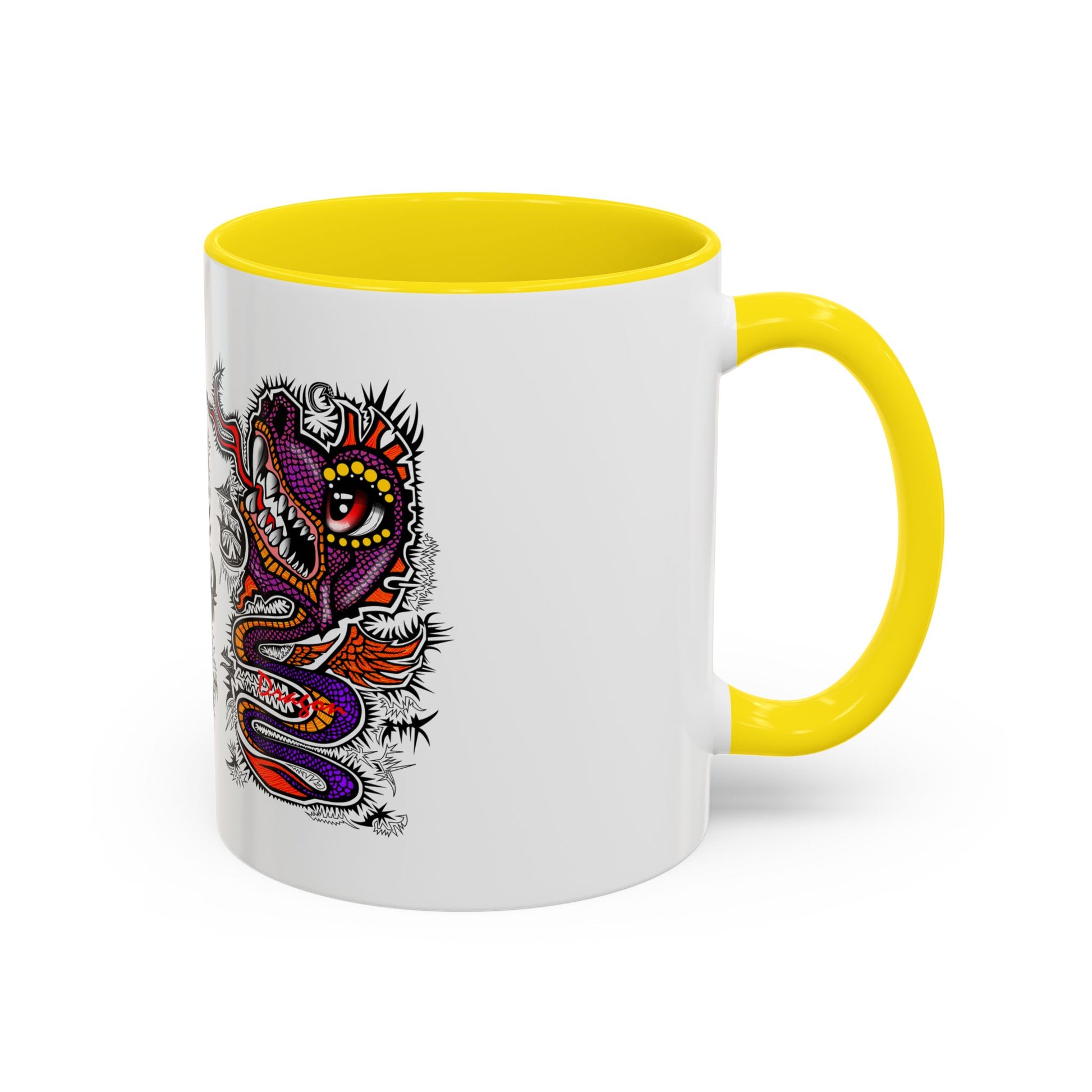 Vibrant Mythical Creatures Coffee Mug - Artistic Accent, Gift for Coffee Lovers, Colorful Design for Home Decor, Unique Present