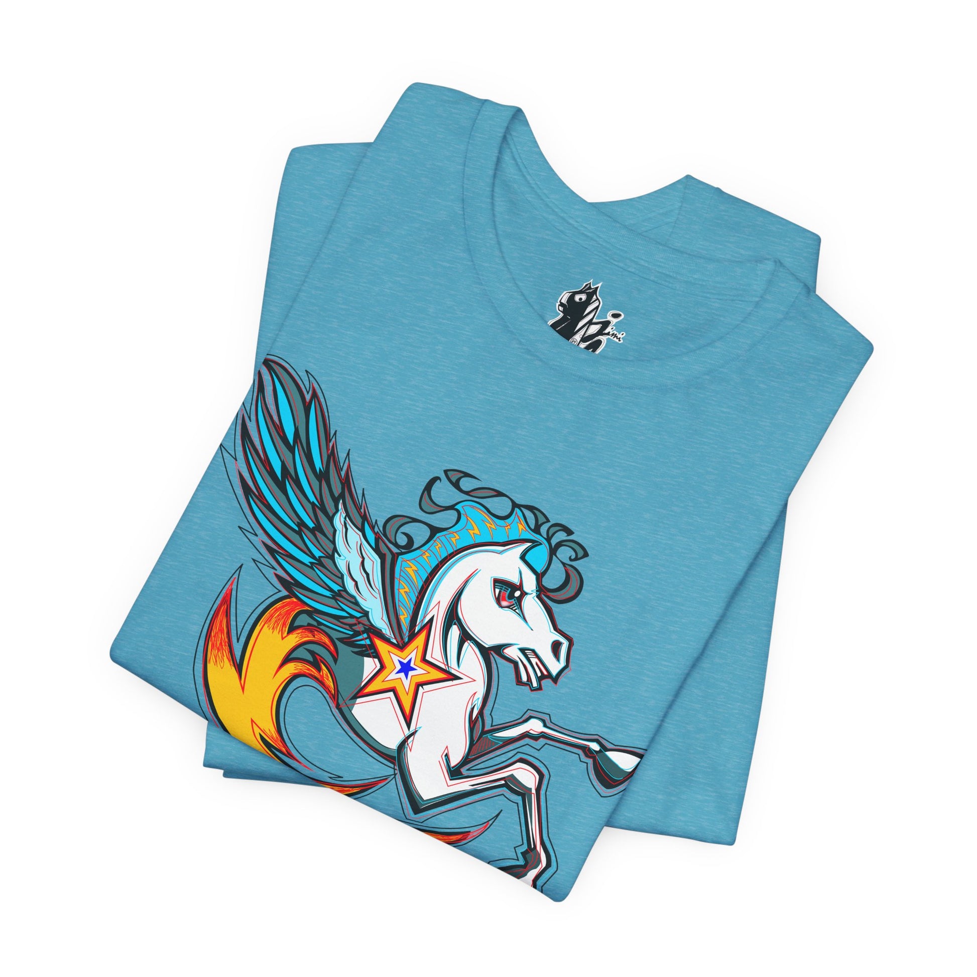 Pegasus Star Tee — Colorful Winged Unicorn Graphic T-Shirt
