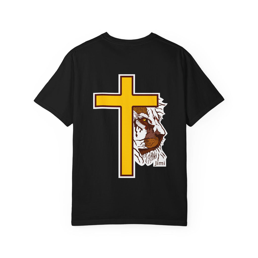 Lion Crown with Cross T-shirt | Religious Faith Graphic Tee