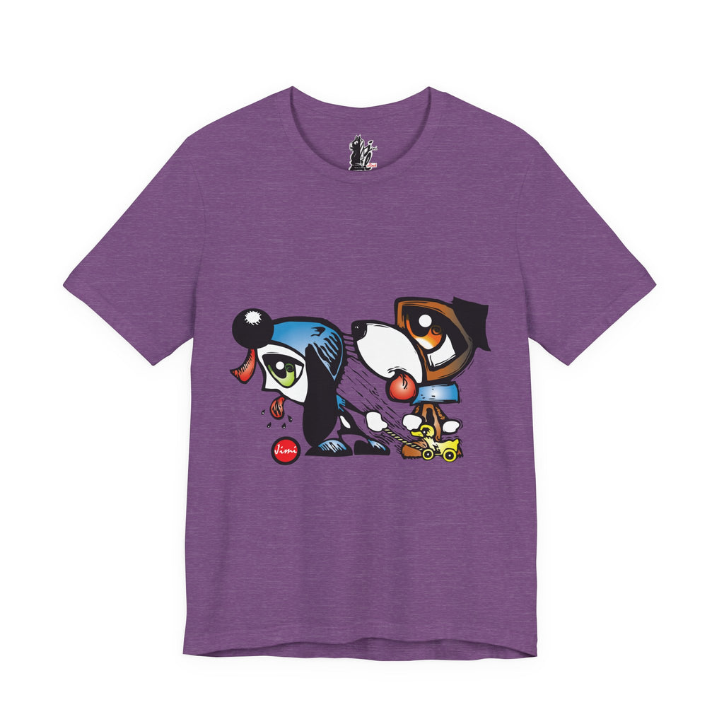 Pet Lovers' Graphic Tee, Fun Dog Design, Unisex Short Sleeve Shirt, Casual Wear, Animal Gift, Birthday Present, Dog Owner Apparel