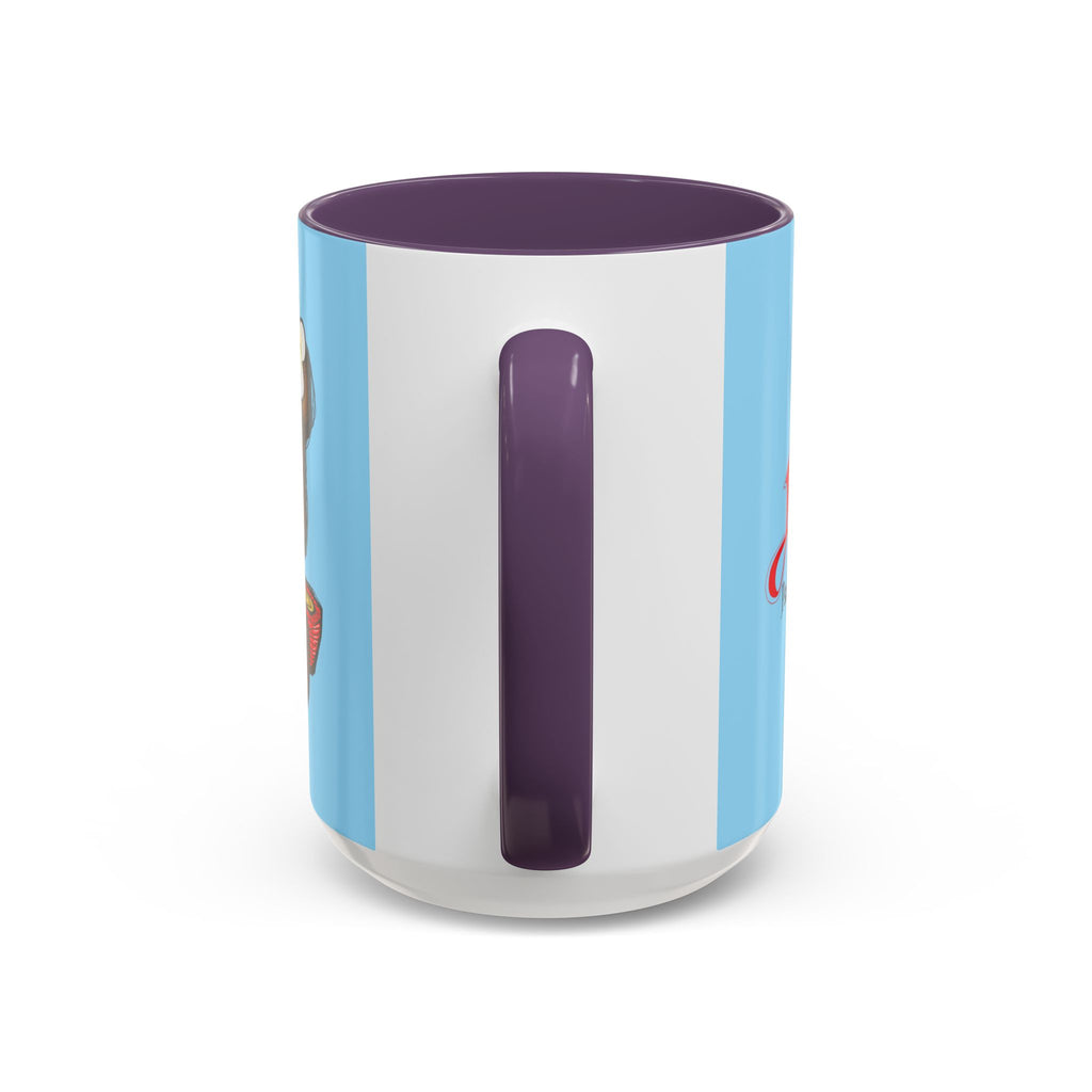 Coffee Mug — Cute Teddy Bear with Ukulele & 'Christ' Script Accent (11/15oz)