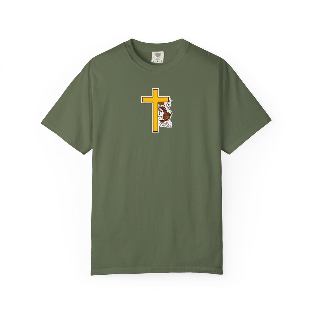 Lion Crown with Cross T-shirt | Religious Faith Graphic Tee
