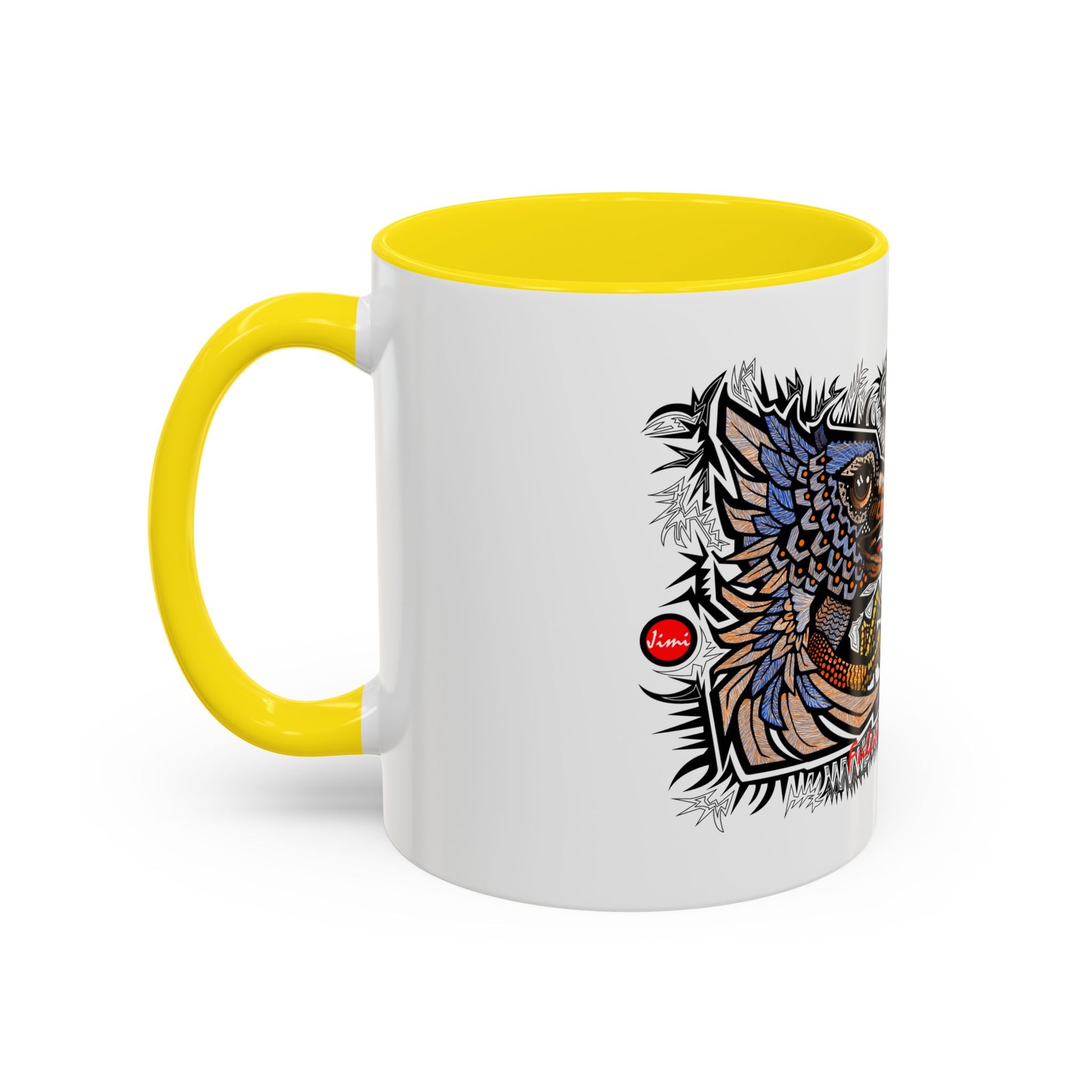 Vibrant Mythical Creatures Coffee Mug - Artistic Accent, Gift for Coffee Lovers, Colorful Design for Home Decor, Unique Present