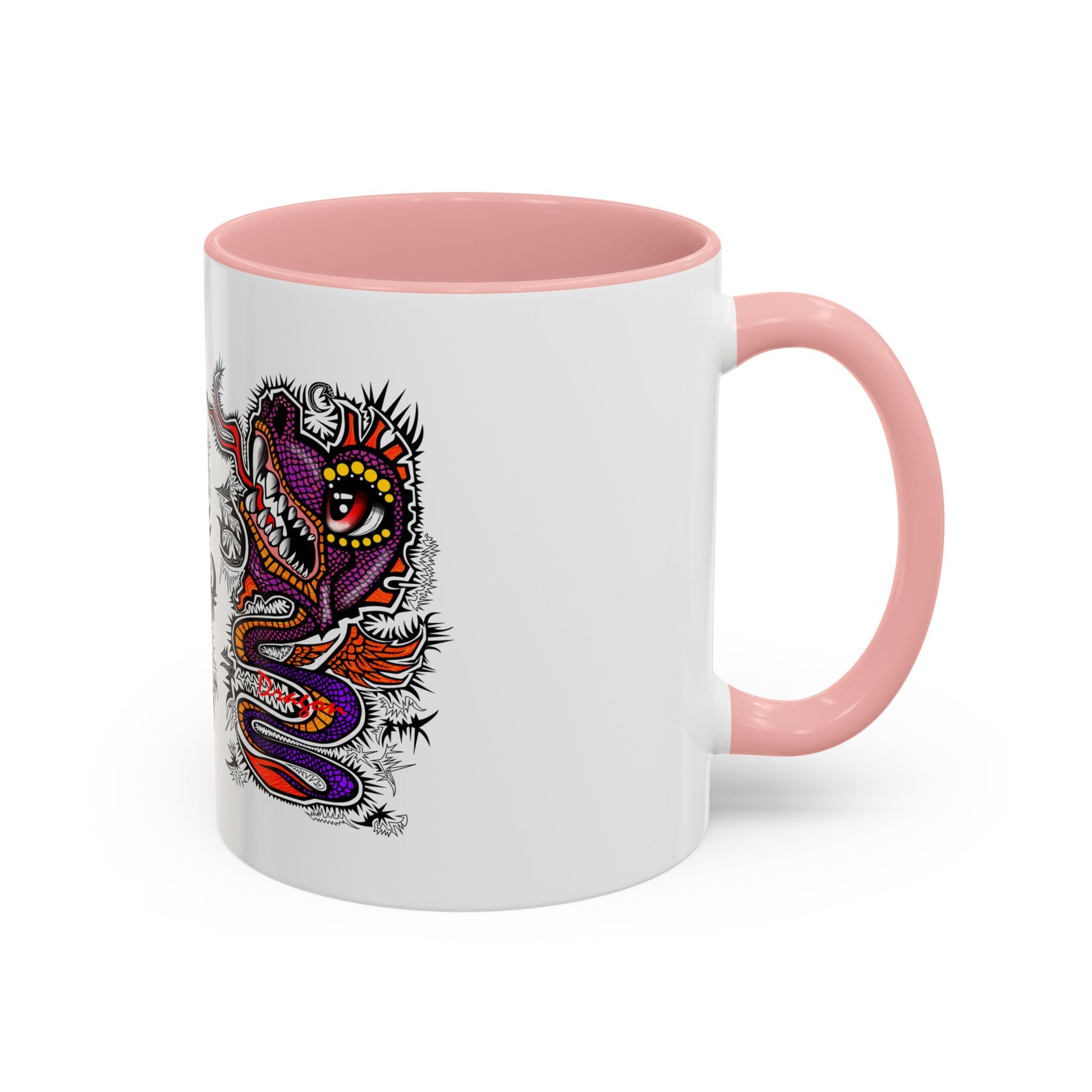 Vibrant Mythical Creatures Coffee Mug - Artistic Accent, Gift for Coffee Lovers, Colorful Design for Home Decor, Unique Present